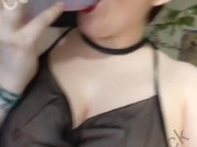 sloppy blowjobs and oral fixation- dildo sucking and gagging 6/16