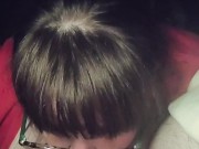 Outdoor nighttime blowjob finish in my car! 12/16