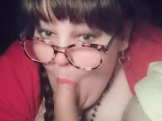 Outdoor nighttime blowjob finish in my car! 7/16