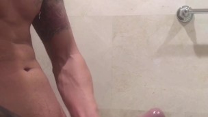 I MASTURBATE WITH TWO HANDS WITH A LOT OF LUBRICANT IN THE SHOWER