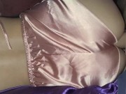 Waking him up with sexy ass in silk 5/16