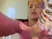 STUCK4K. Anniversary dinner includes porn of Czech lovely and her husband 4/16