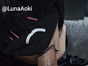 I'm so desperate for a dick inside my throat and mouth, wanna give me a cumthroat next? 🖤 Luna Aoki 11/16