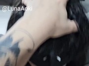 I'm so desperate for a dick inside my throat and mouth, wanna give me a cumthroat next? 🖤 Luna Aoki 16/16