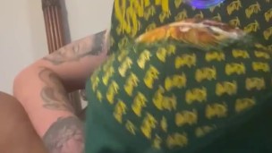I am about to cum in my step brothers mouth with his big dick