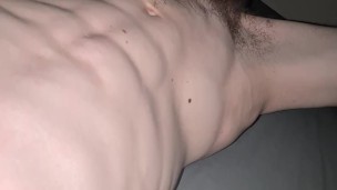Slapping my huge twink cock against my abs and pre Cumming