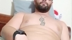 Laying in bed edging and blowing my load