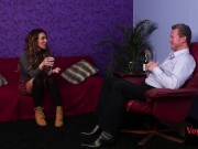 Voyeur busty British MILF teases wanker 3/16