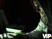 VIP4K. Long-haired guy fucks hairy pussy of his old friend and gets caught 3/16