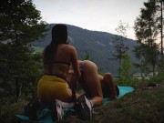 Anal Pleasure for Both Wife and Husband gets pegged with her strapon Outdoor Creampie Adventure 14/16