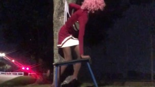 Femboy Cheerleader Hanging Wedgie
