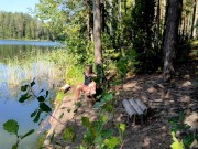 I was spying on a masturbating girl, and she didn't get confused and asked for a dick 2/16