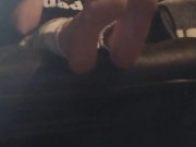 Smoking while showing my big soles off 420 14/16