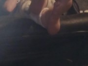 Smoking while showing my big soles off 420 6/16