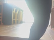 we arrive at the same time and her ass in leggings makes me hard 3/16