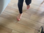 we arrive at the same time and her ass in leggings makes me hard 6/16