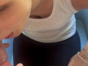 we arrive at the same time and her ass in leggings makes me hard 7/16