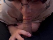 メガネ女子ががむしゃらにち〇ぽをしゃぶり尽くしちゃう♡ cum in mouth glasses 6/16