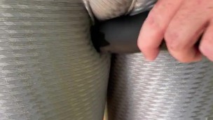 Cum explosion through spandex empty me