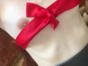 Tore pantyhose and fucked in a leather skirt 1/16