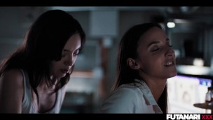 Hot sexy FUTA fuck girls and explode with ton of cum