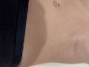 little morning blowjob and I cum on her small tits after she licked my balls well 14/16