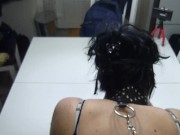 I'm fucking my bitch on the table with a dog leash 16/16