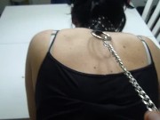 I'm fucking my bitch on the table with a dog leash 6/16