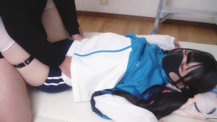 人生初ブルマで２回連続膣内射精っ！手マンが気持ちよすぎてマンコも射精💦潮吹きもあるよっ!!