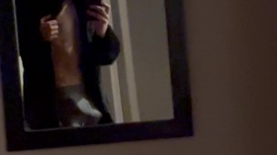 Playing with my huge cock