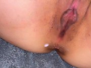 【素人】白濁本気汁でヌルヌルのおまんこに中出し【騎乗位】 6/16