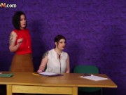 CFNM femdom ladies give group deepthroat 9/16