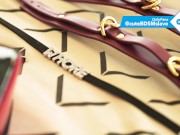 Butplugged submissive slave girl takes care of household in nylons, highheels and cuffs 1/16