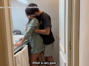 MY BEST FRIEND'S BOYFRIEND CUMMED ON MY BUTT AND IT MADE HER HORNY (ENGLISH SUBTITLES) 9/16