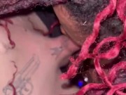 sexy ebony step sister wants him to choke her with his big dick 1/16