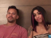 Cute girl deepthroats and fucks her boyfriends cock 3/16