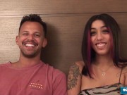 Cute girl deepthroats and fucks her boyfriends cock 4/16