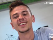 Big Ass Brunette Claudia Bavel Gets Shown The Way To Cock - HORNY HOSTEL 1/16