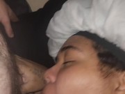 Ebony BBW Gives Sloppy Deepthroat and Gets Oral Creampie (She Keeps Sucking) 10/16