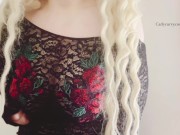 I enjoy teasing you in some lingerie and then sitting down to rub on my wetness! 5/16