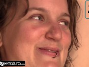 Busty Hairy Babe Seduced by Lesbian Director 4/16