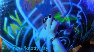 RAVE THEMED GLORY HOLE EGIRL SOUNDS SUBMISSIVE COCK CUM
