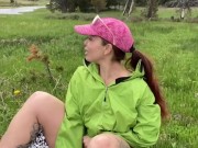 Horny Mature Milf uses Bear Spray to CUM in forrest 9/16