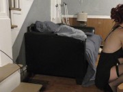 Upskirt Couch Creampie With heels and stockings 2/16