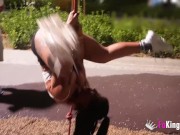 Amazing public fun with sexy mommy Natali Quinn. Madrid won't be the same again! 7/16