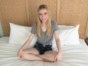 She is 19 and very petite with perfect tits sucking dick 15/16