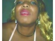 Goddess smoking and blowing smoke with big red lips 11/16