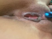 Sexy brunette has fun with her vibrator in her pussy 11/16