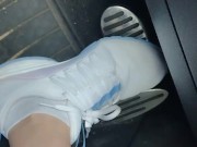 Pedal pumping in my sneakers while my mini Cooper is running 11/16