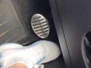Pedal pumping in my sneakers while my mini Cooper is running 13/16